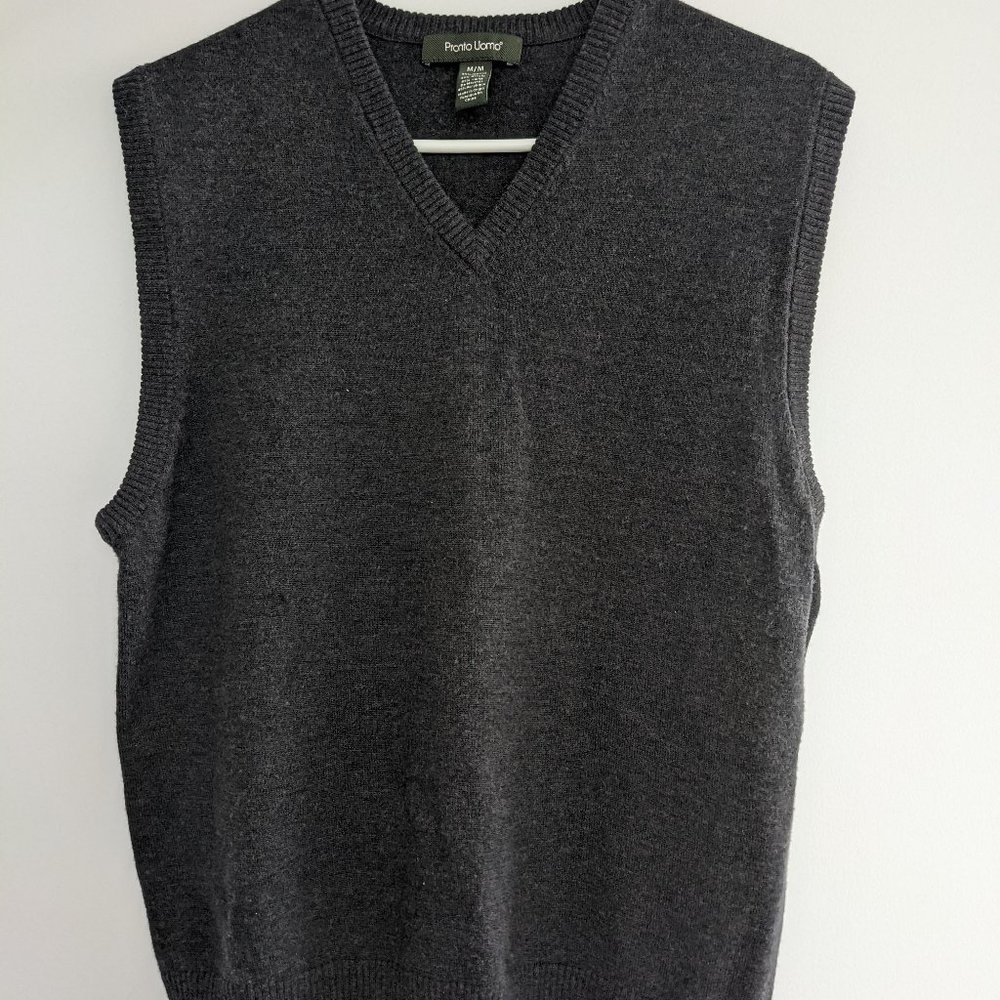 Pronto Uomo Olive Green Sweater Vest